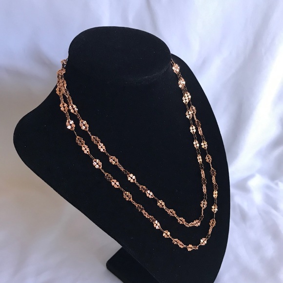 Vintage Bronze Milor Italy Rose Gold Link Necklace - Picture 16 of 16